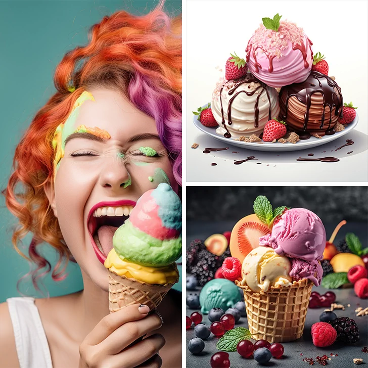 Frozen Bliss - Artisan Ice Cream Lifestyle AI Design Bundle
