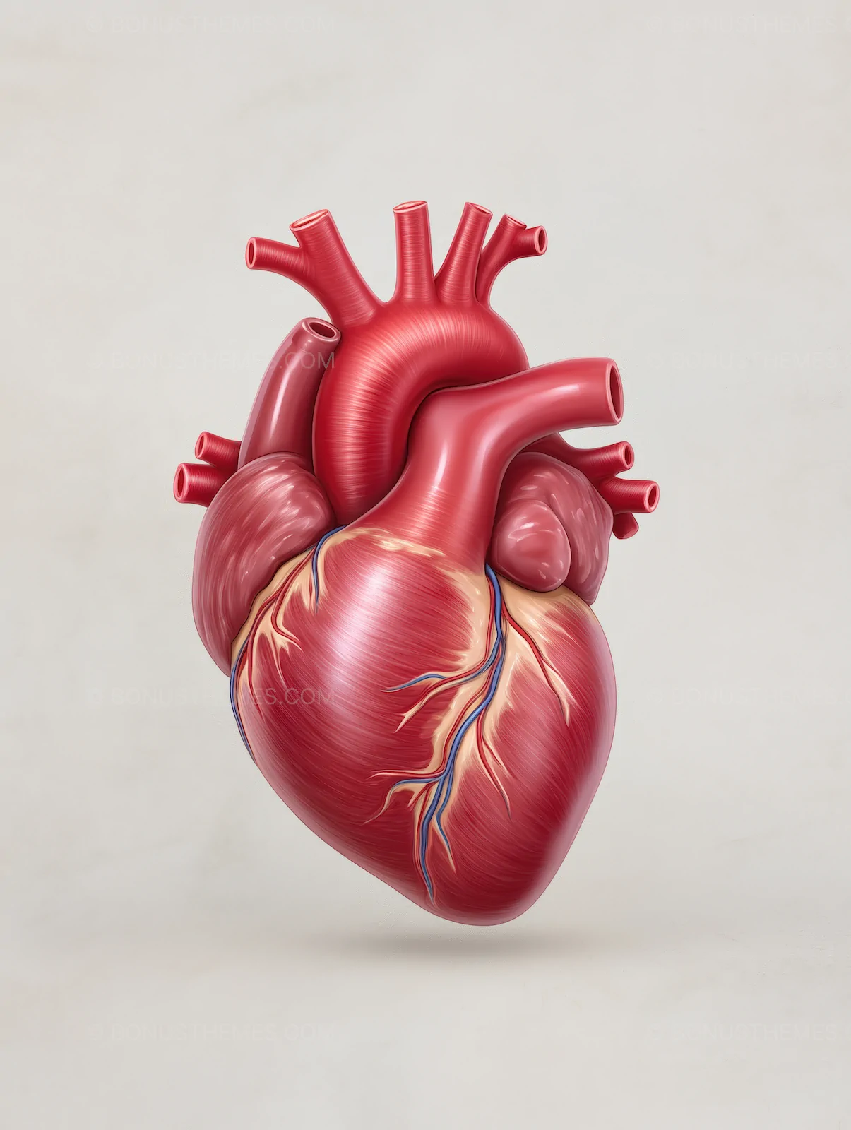 Abstract Red Liquid Art - Human Heart Blood Donation Concept | AI Image