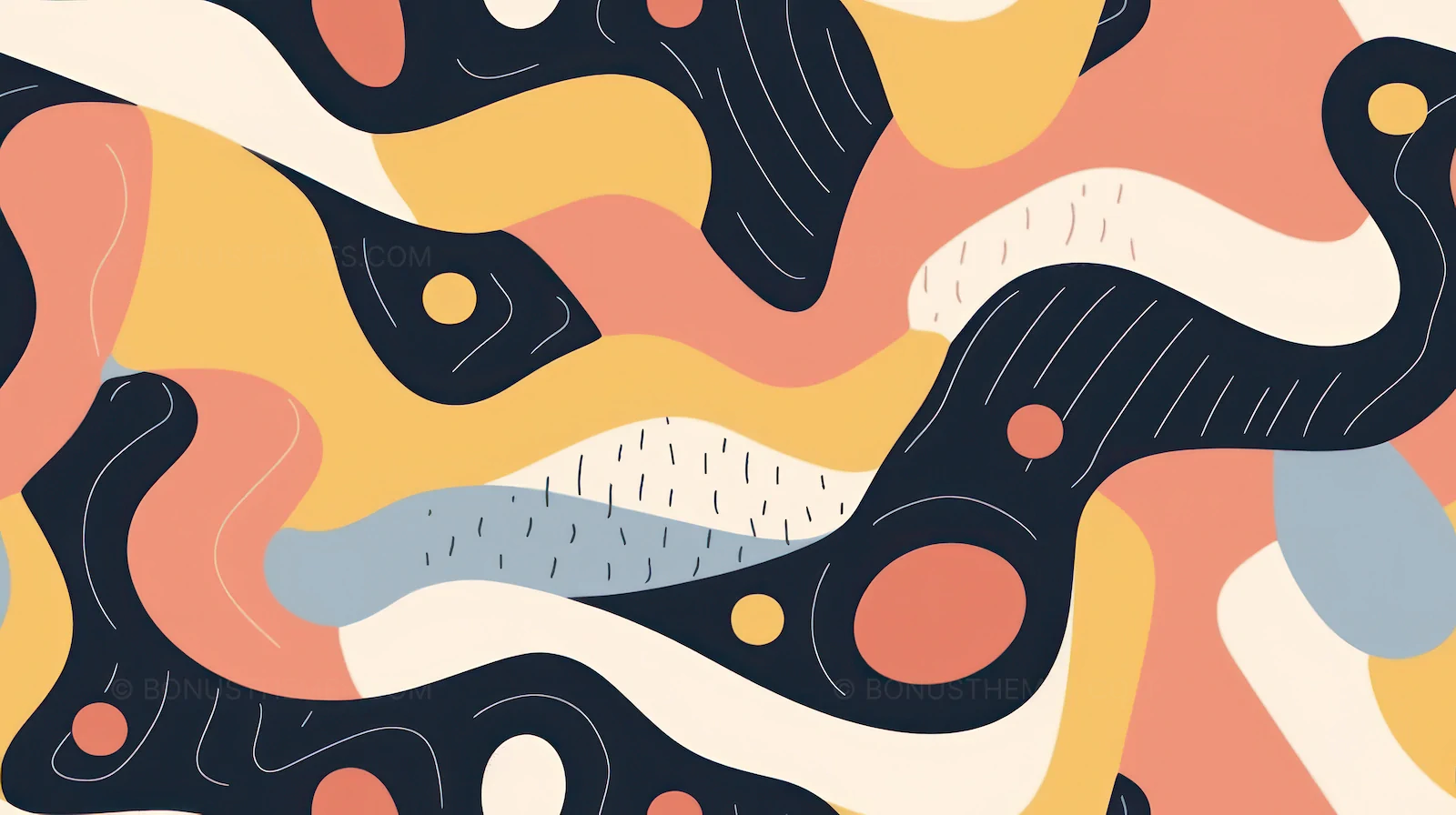 Abstract Seamless Pattern | Fluid Shapes & Earth Tones AI Background