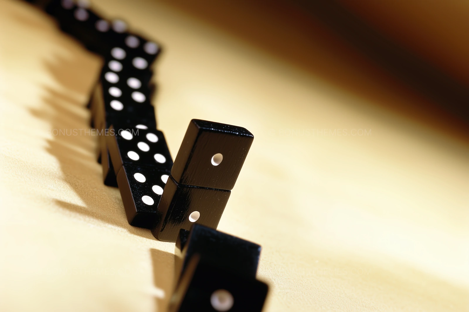 Black and White Domino Row with Missing Piece | Conceptual AI Image