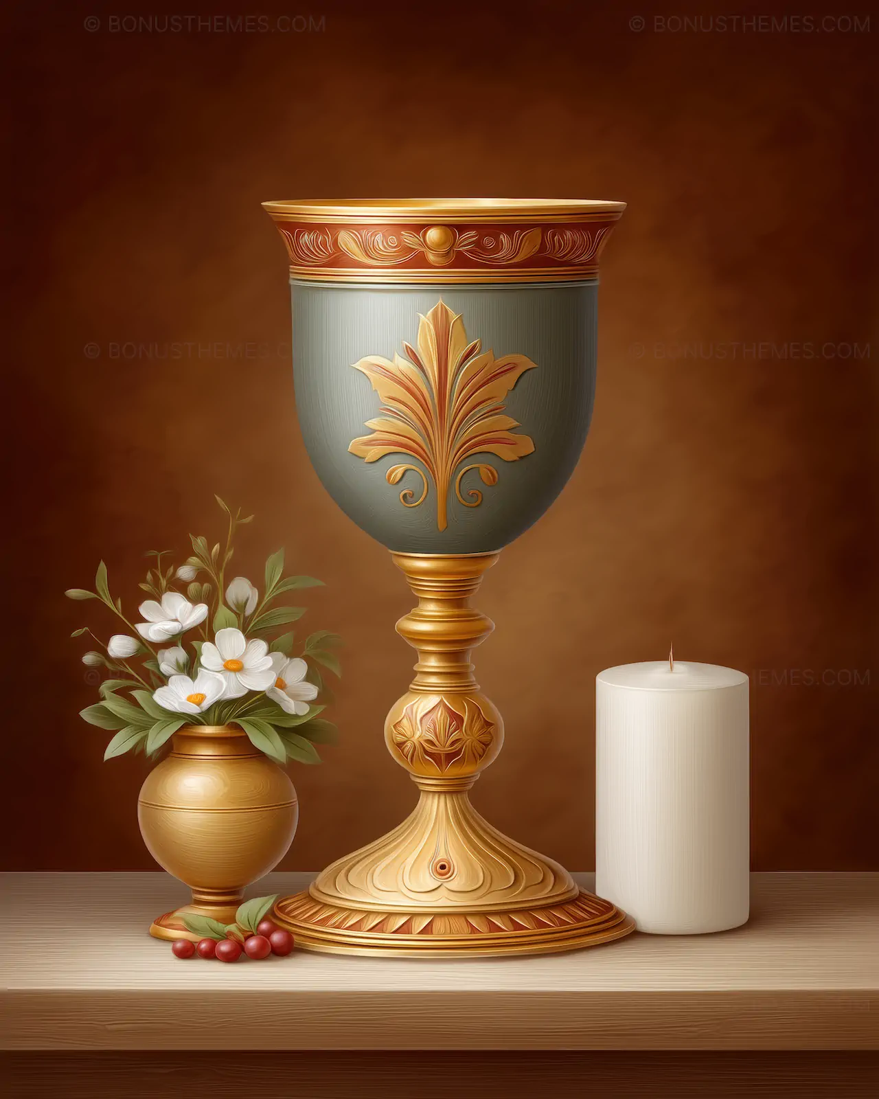 Chalice and Diskos - Eucharistic Vessels of the Divine Liturgy | AI Image