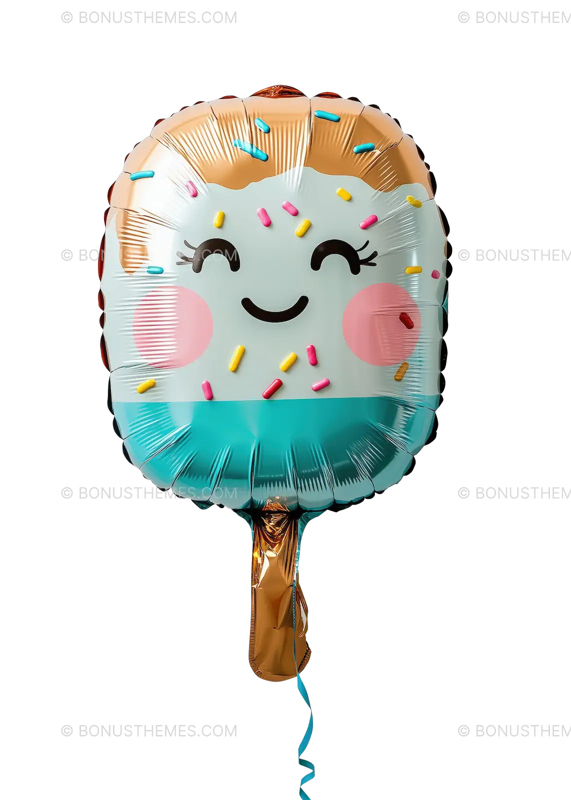 Cute Smiling Ice Cream Bar Foil Balloon - Party Decor | AI Image