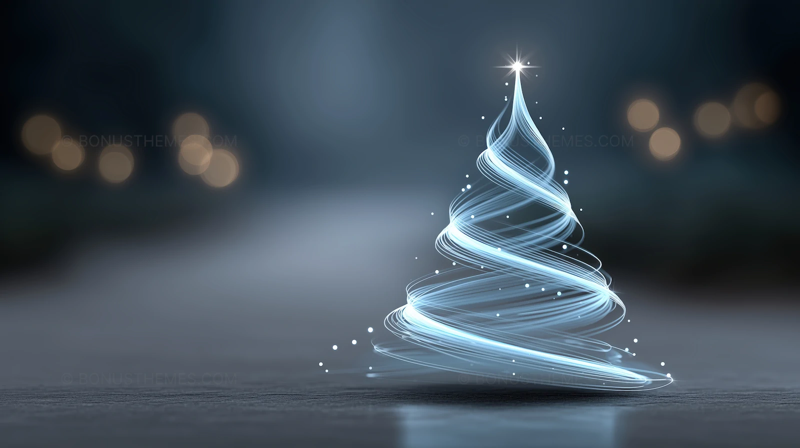Dreamy Blurry Christmas Tree with Glowing Star | Festive AI Image