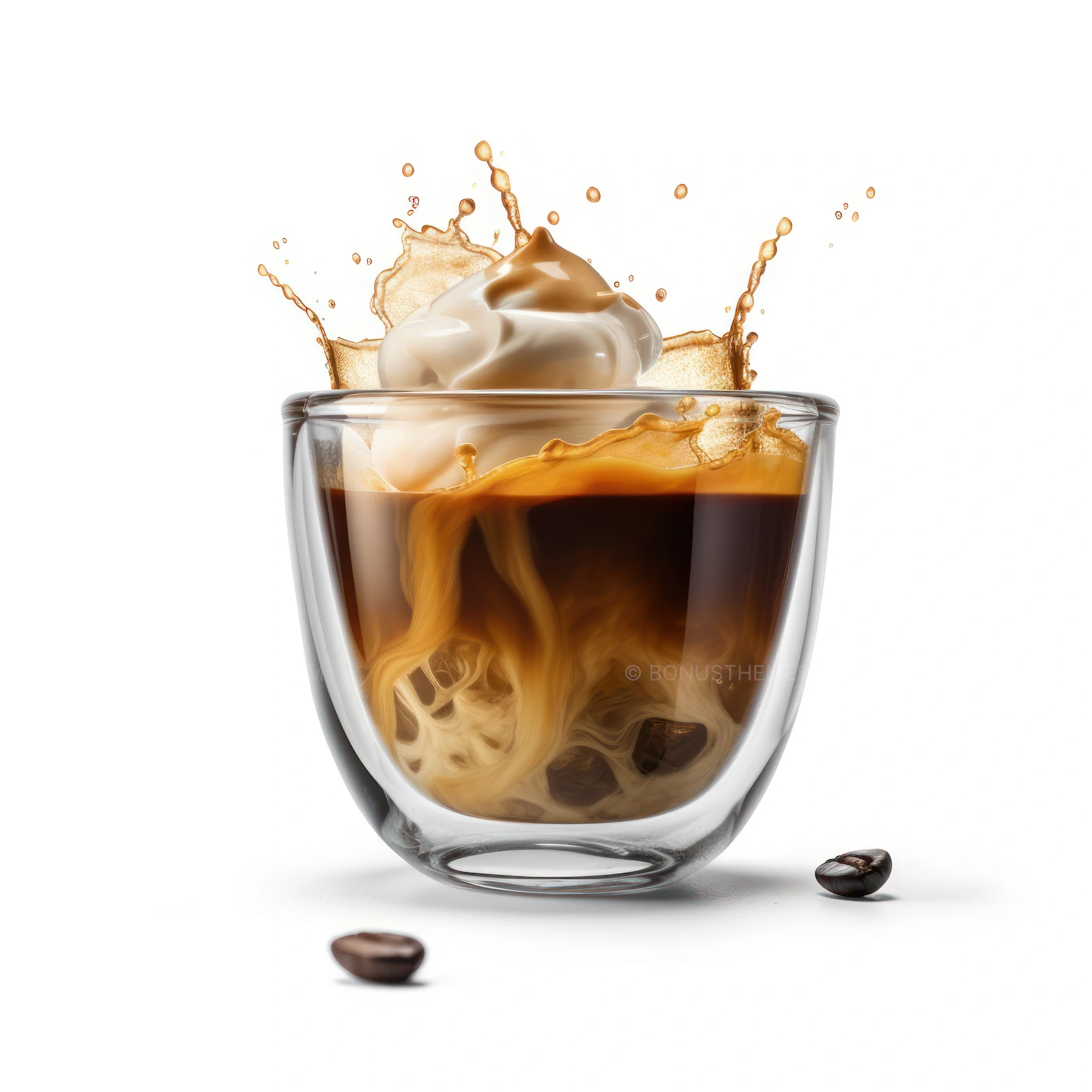 Glass Cup of Freshly Made Affogato | Gourmet AI Dessert Drink Image