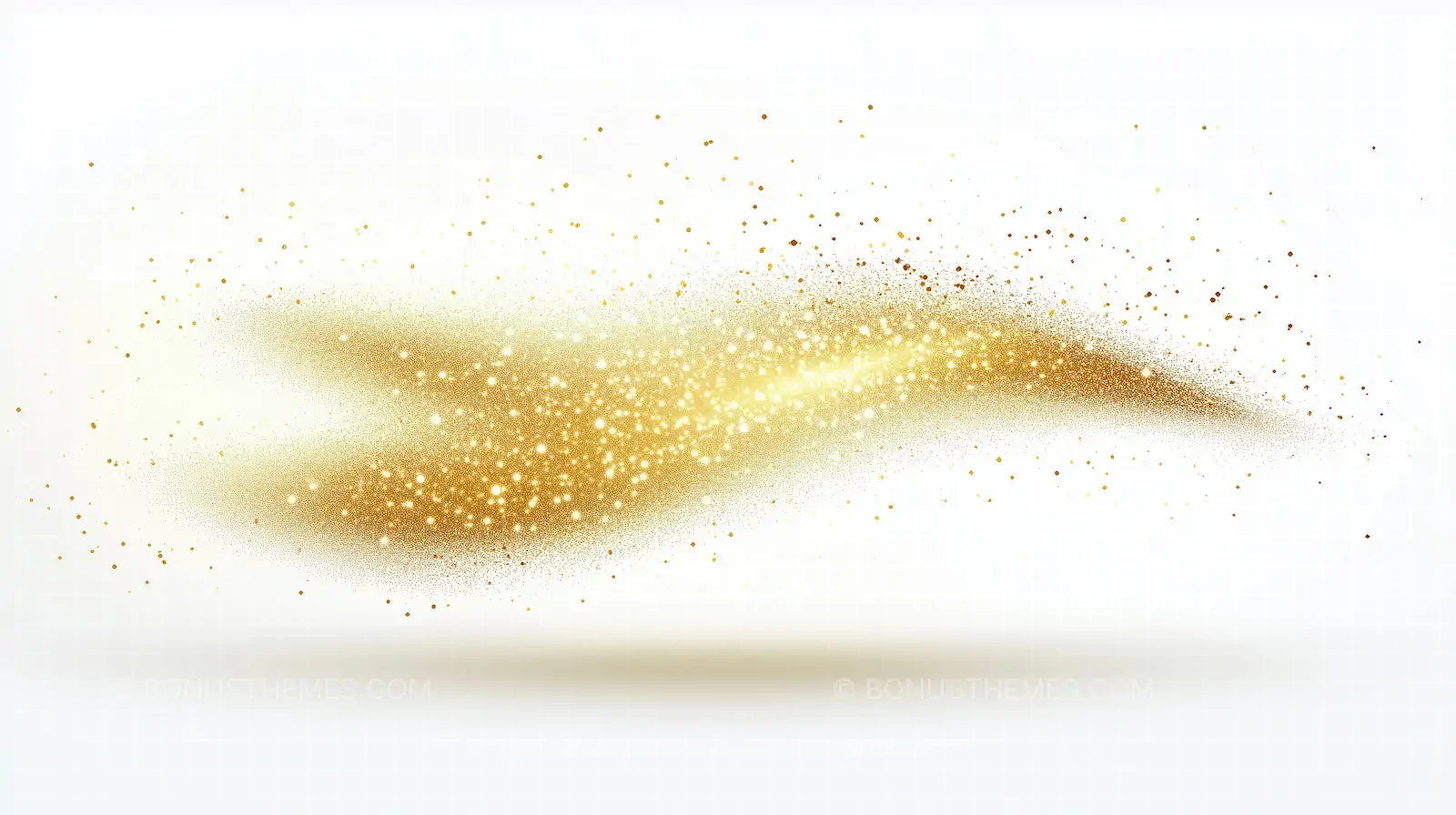 Gold Glitter Line with Heart Shape - Elegant Sparkle Graphic | AI Image