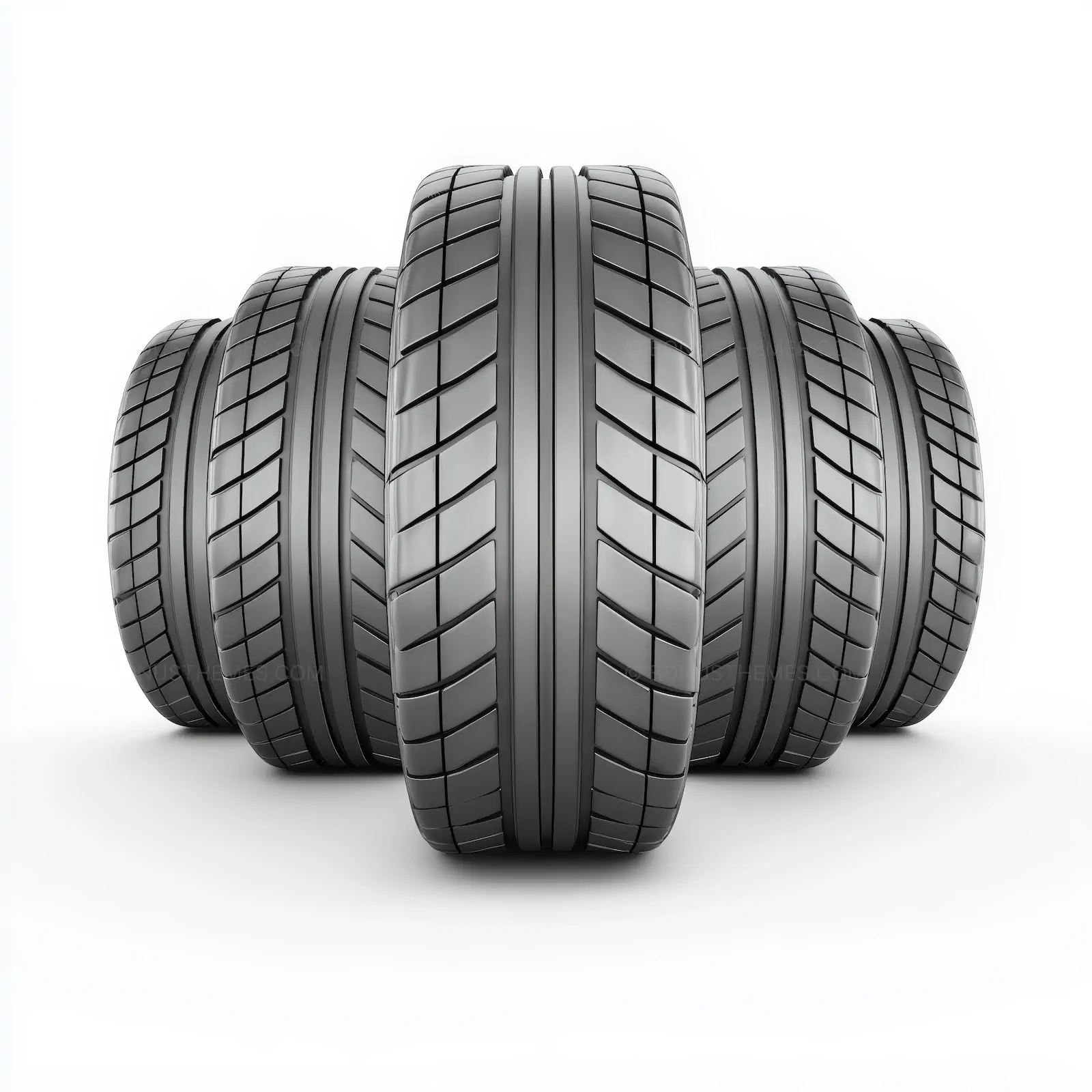 Set of High-Performance Car Tires | Premium Automotive AI Generated Image