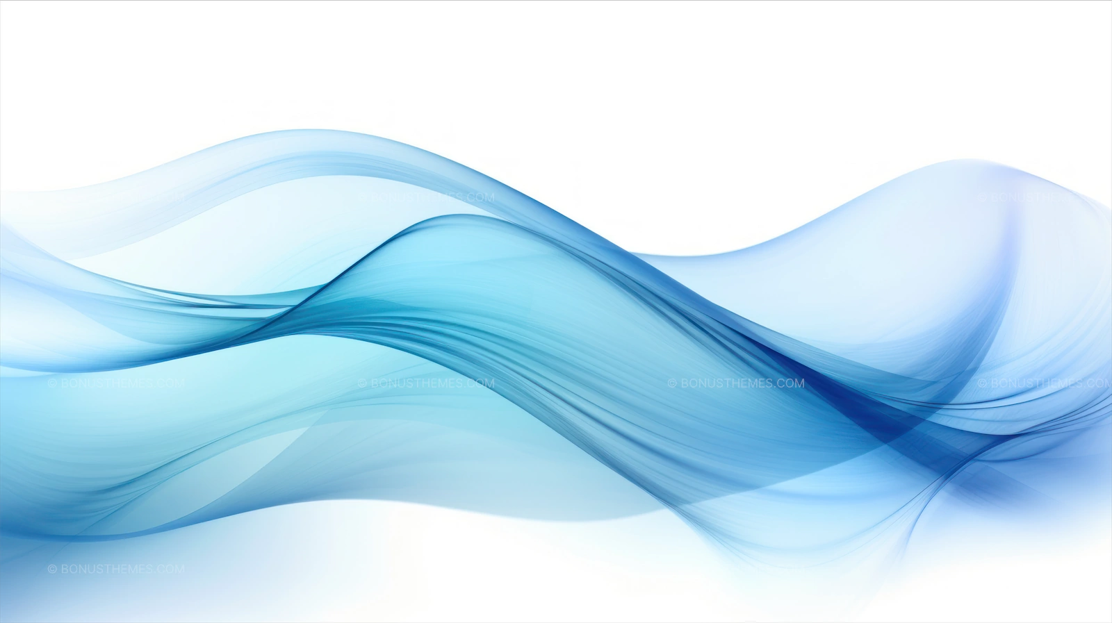 Ice Blue Abstract Smooth Shining Lines on White Background | Clean AI Generated Modern Design Element