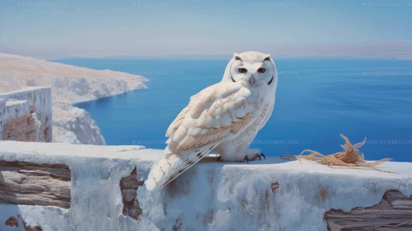 Aegean wildlife white owl