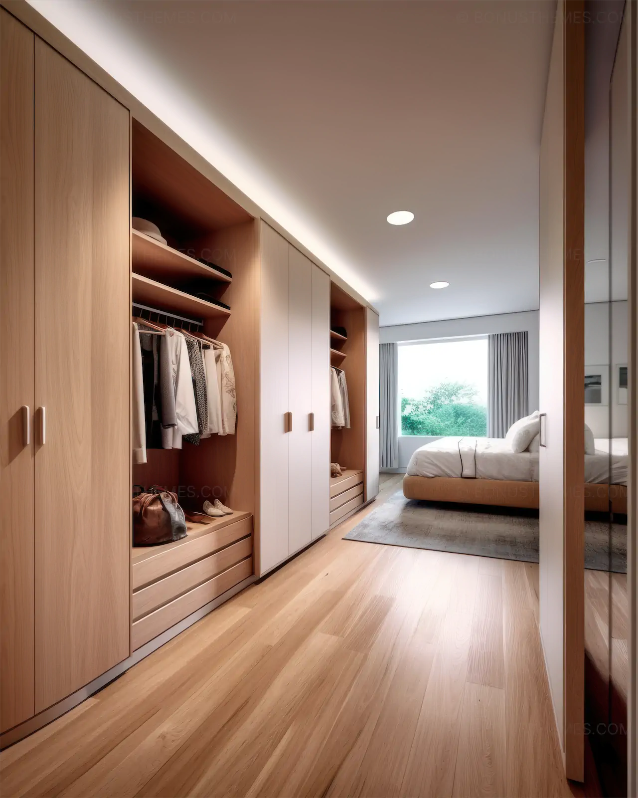 Modern wooden closet