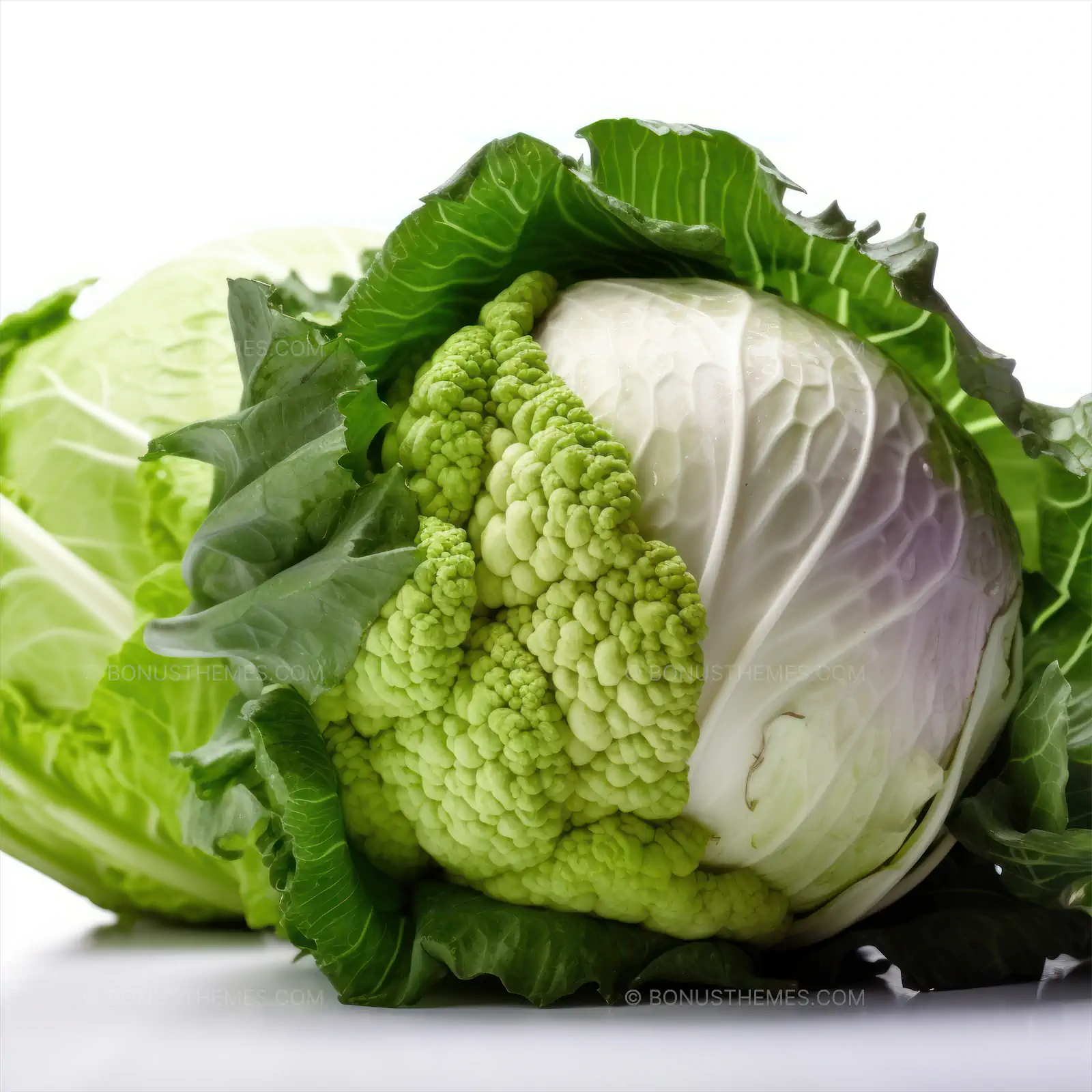 Cabbage on isolated white background