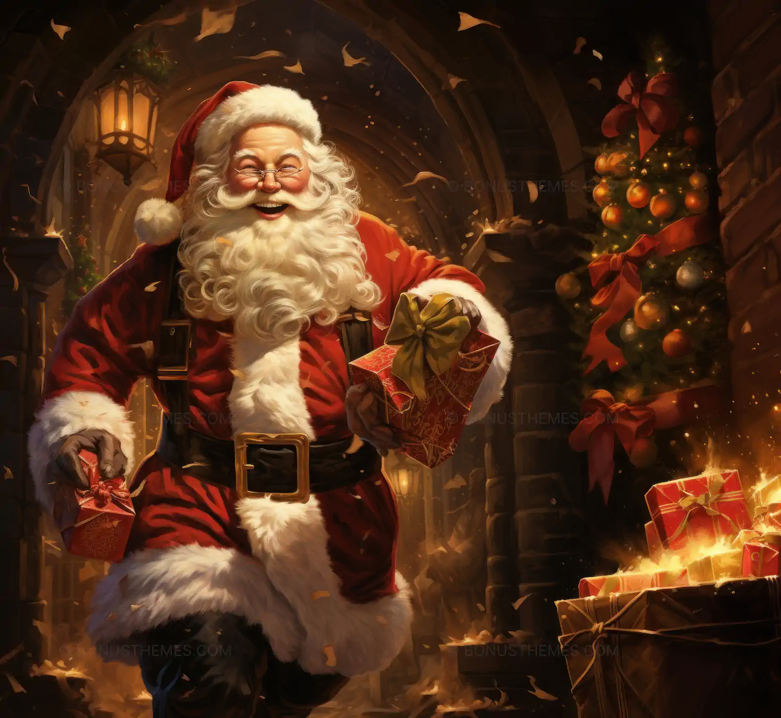 Santa Claus with Christmas gifts