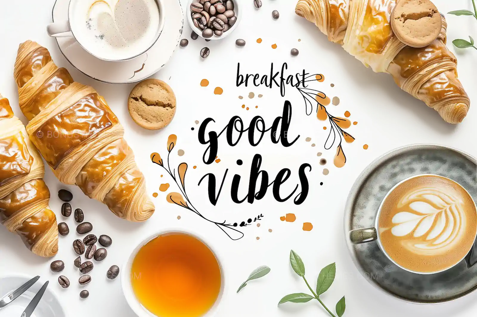 Morning bliss, illustrated breakfast paper placemat