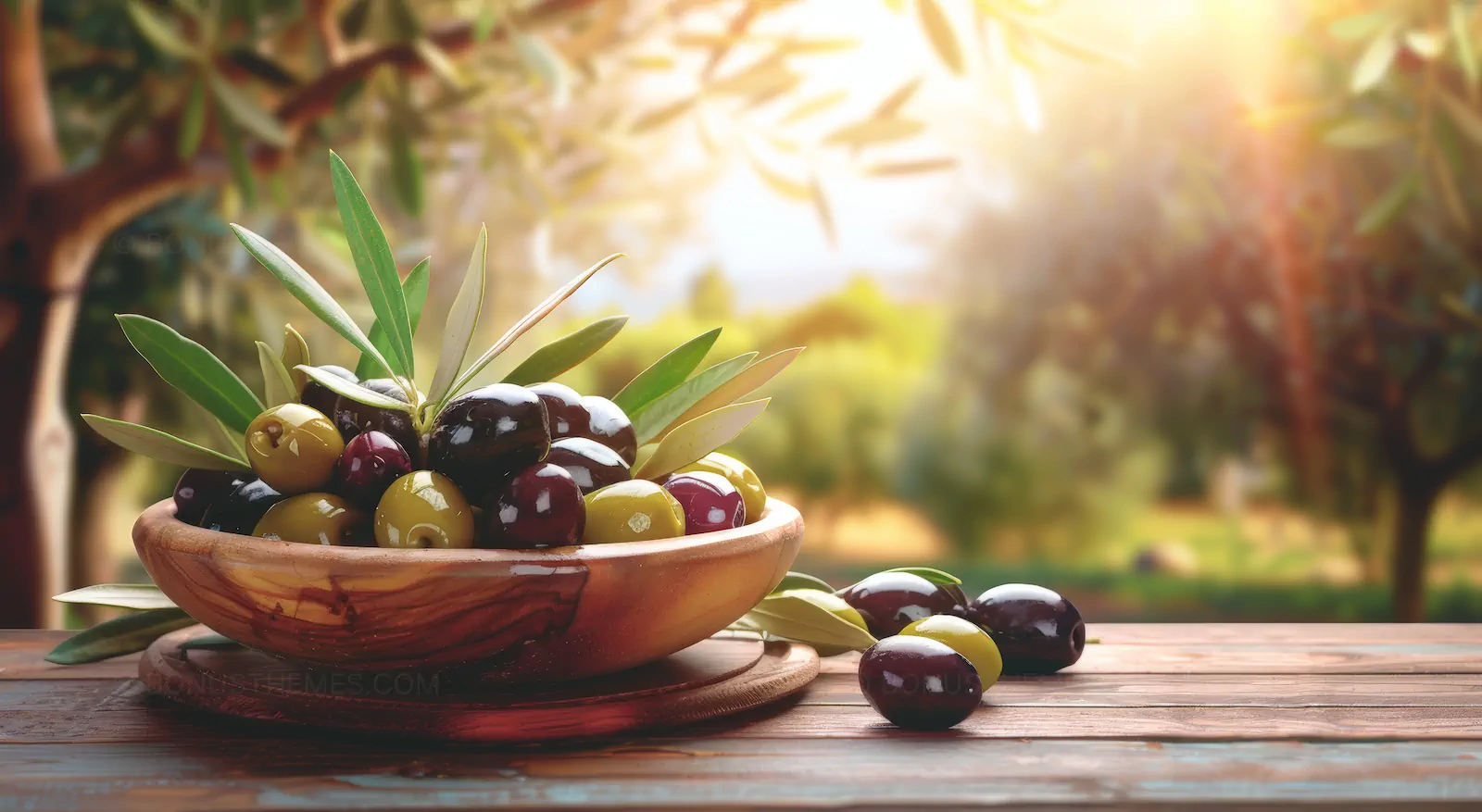 Mediterranean Olive Grove Scene - AI Generated Landscape | Nature Travel Art