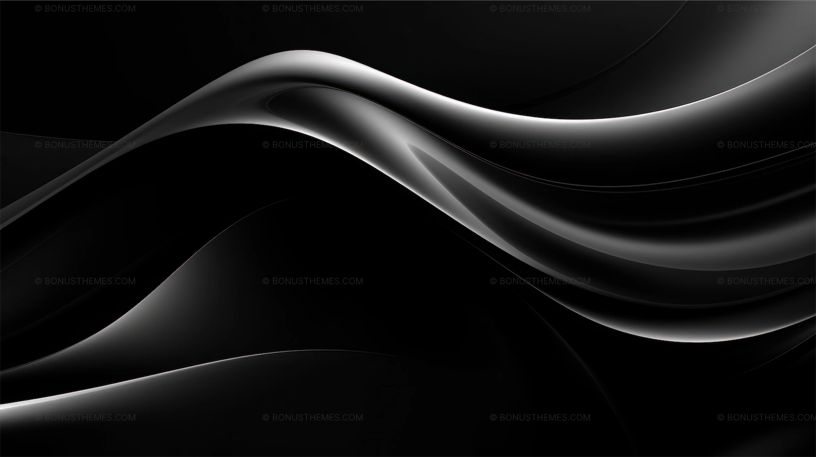 Midnight Black Abstract with Smooth Shining Lines | Premium AI Generated Luxury Design Asset