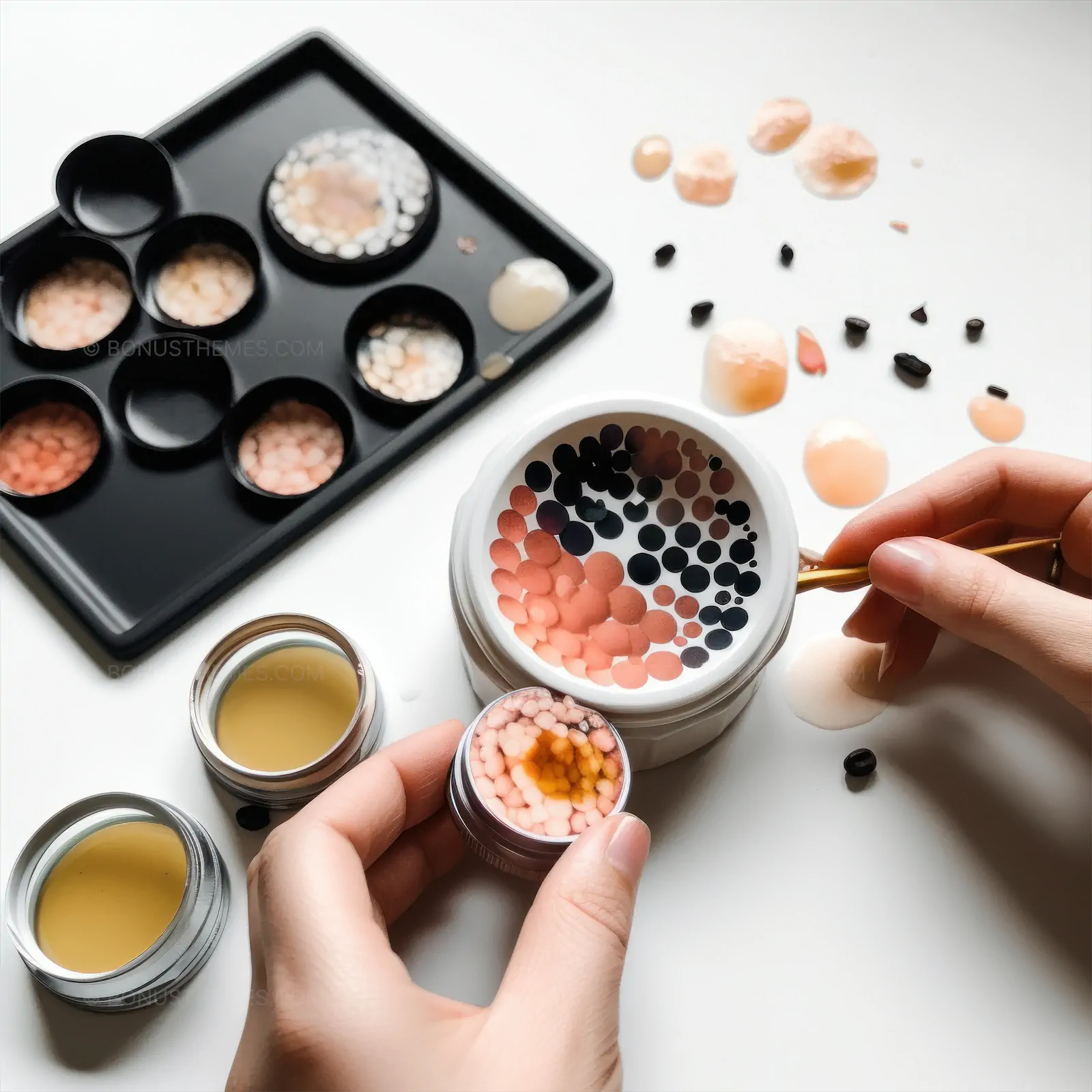 Nail Art Creation - Modern Artistic Nail Design | Bold Geometric AI Generated Beauty Image