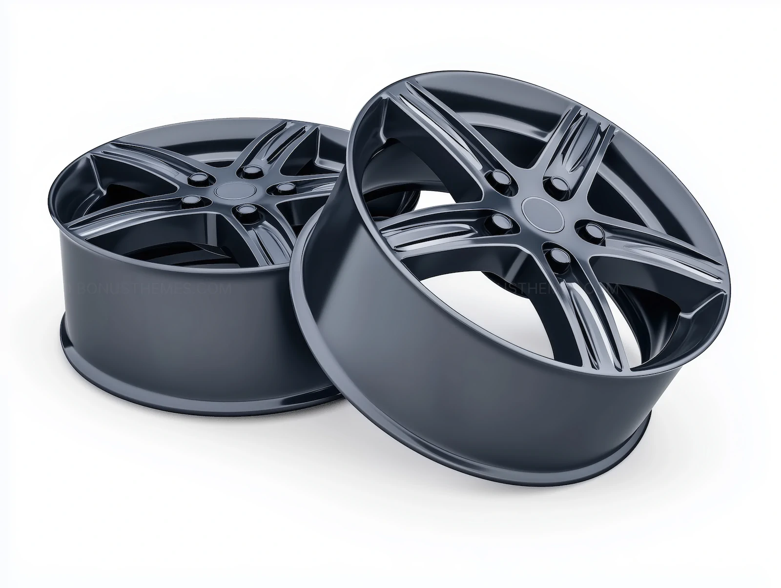 Modern Gunmetal Grey Alloy Wheels | Premium Automotive Rim AI Generated Image