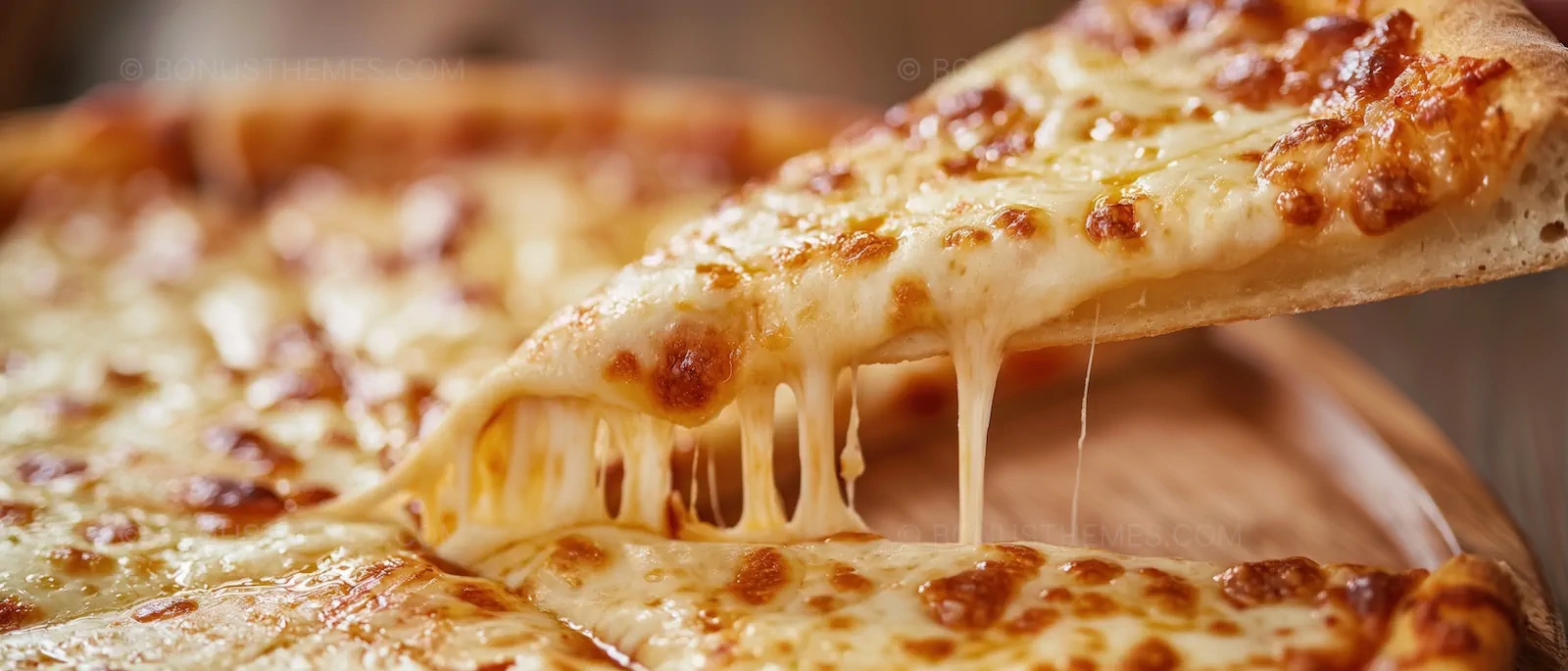 Pizza Slice with Melted Cheese Pull | Appetizing AI Food Image