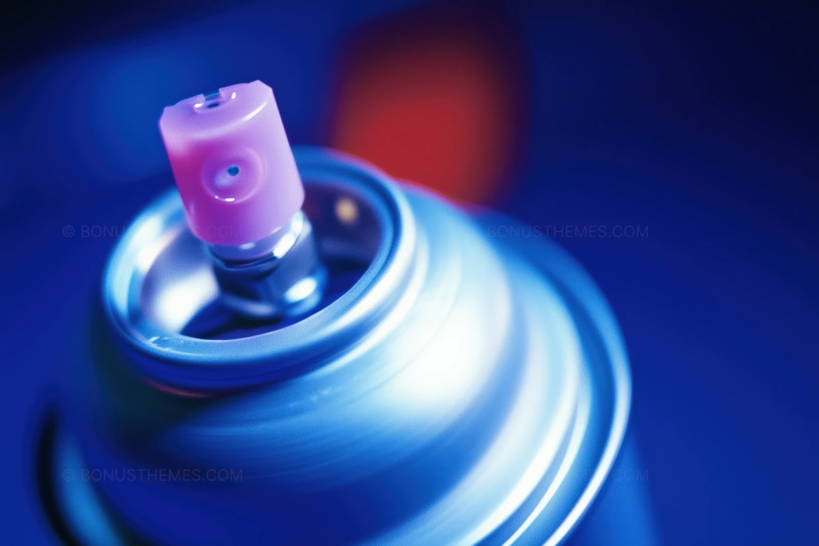 Spray Paint Can with Pink Tip on Blue Surface | Street Art AI Image