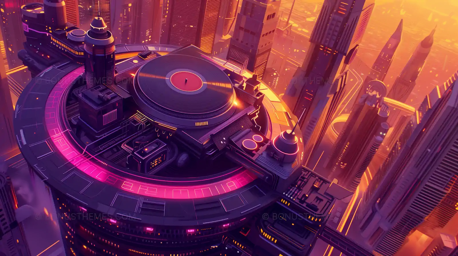 Vinyl City Dreams - Nostalgic Retrofuturism | Cyberpunk Music AI Art