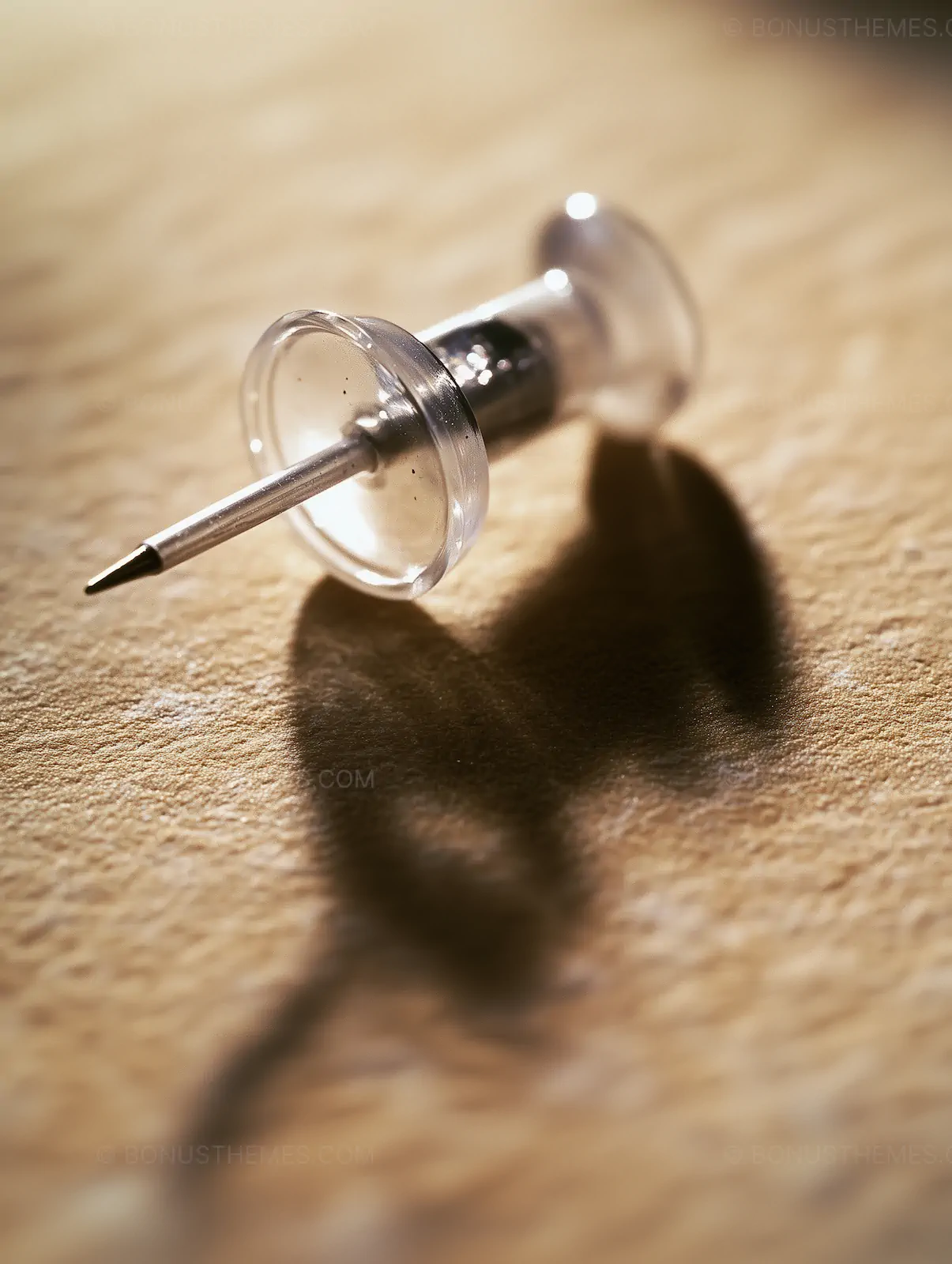 White Pin on Brown Surface | Minimalist Productivity AI Image