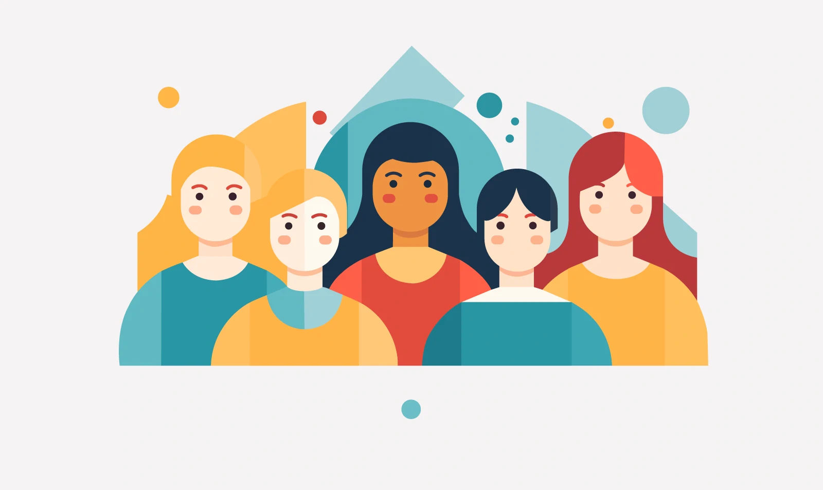 Modern Diverse Women Community Illustration | Empowered Female Group Vector Art