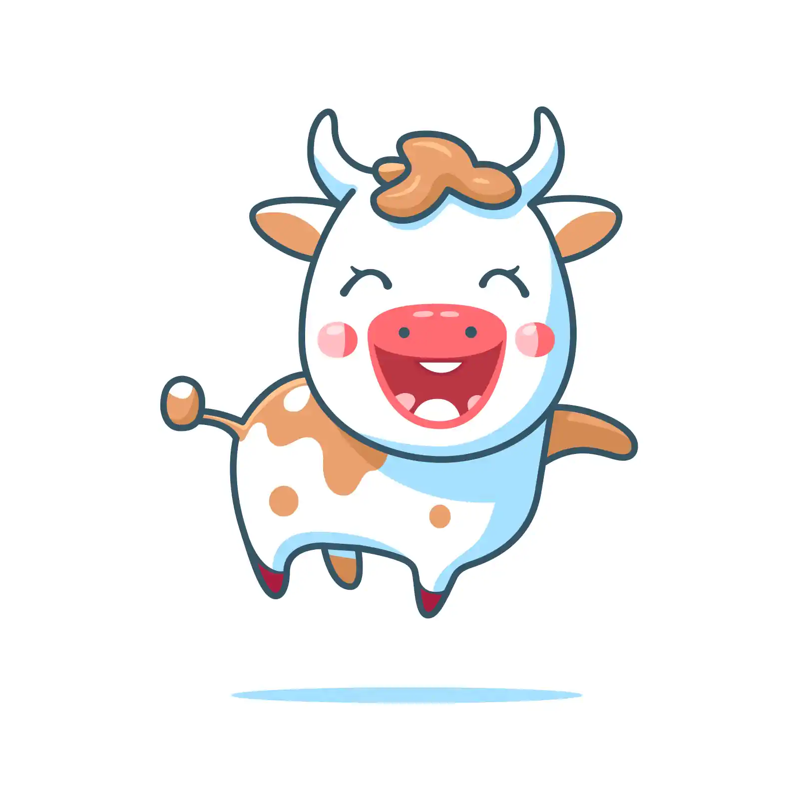Happy cow mascot