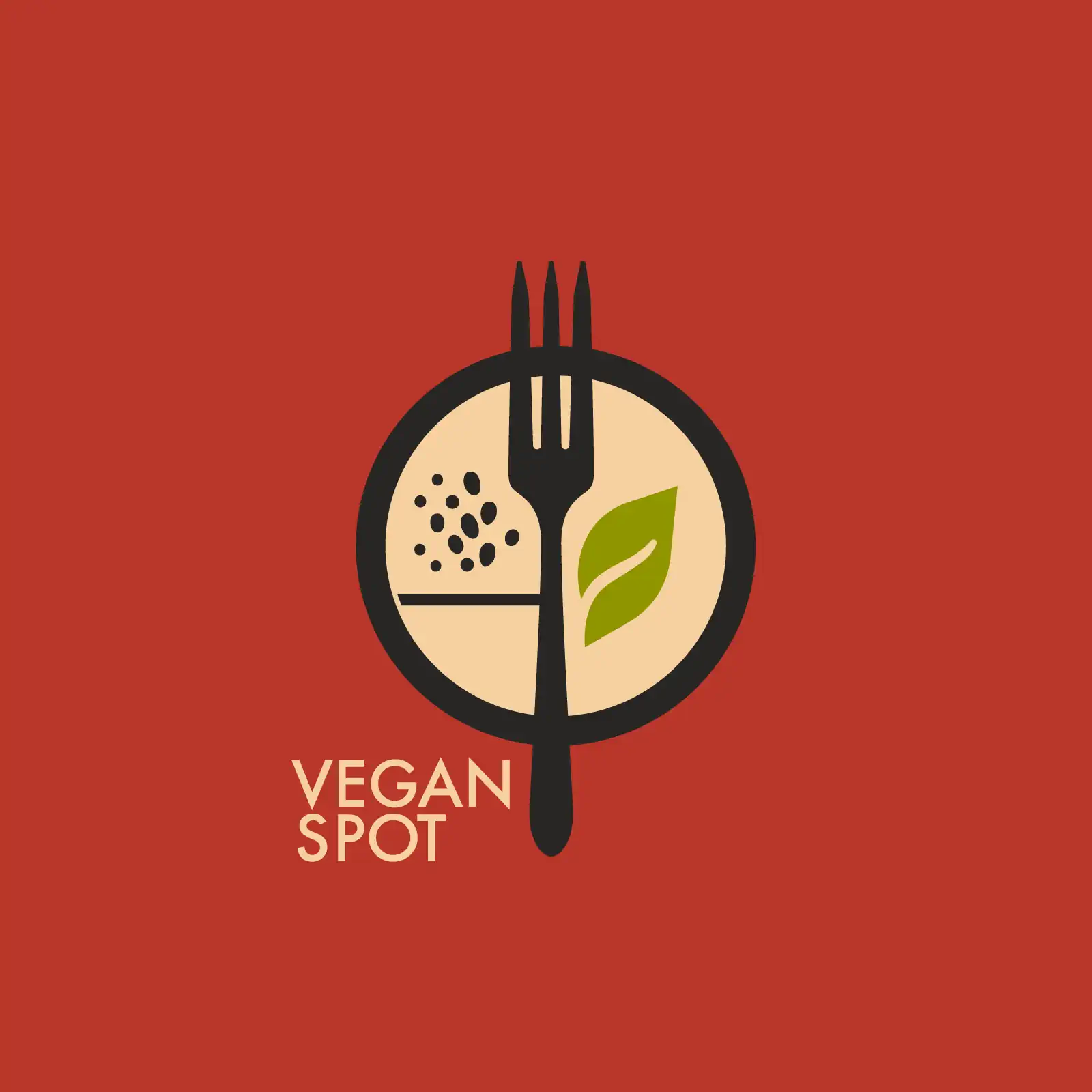 Vegan spot restaurant logo