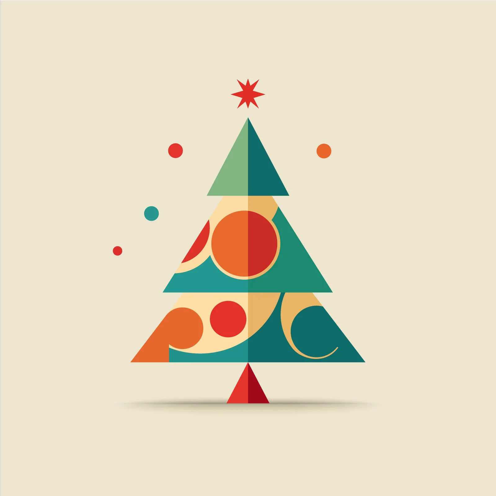 Abstract christmas tree vector design